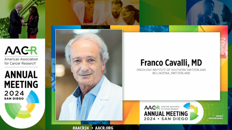 VIDEO - Prof. Franco Cavalli receives the AACR Distinguished Public Service Award for Lifetime Achievement in Cancer Research